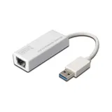DIGITUS USB 3.0 Gigabit Ethernet Adapter Typ-A zu RJ45 St./Bu. weiß