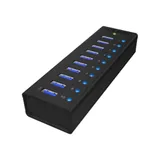 RaidSonic Icy Box IB-AC6110 10 Port USB 3.0 Hub mit USB Ladeanschluss
