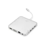Digitus Universal Docking Station USB Typ-C MicroSD SD/MMC VGA HDMI Alu. silber