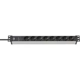 Brennenstuhl Alu Line Steckdosenleiste 19 Zoll H05VV-F3G1,5 ÜSS 19500A 8-fach 2m