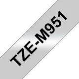 Brother TZe-M951 Schriftband, 24mm x 8m, schwarz auf silber (matt)