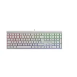 Cherry MX Board 2.0S kabelgebundene Gaming Tastatur weiß DE Layout blau