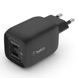 Belkin 65W Dual USB-C Ladegerät, Power Deliver, PPS, schwarz, universal