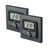Homematic IP Wandthermostat mit Luftfeuchtigkeitssensor anthrazit • 2er Pack