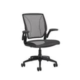 Humanscale World Chair Schreibtischstuhl mit weichen Rollen, schwarz