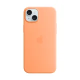 Apple Original iPhone 15 Plus Silicone Case mit MagSafe - Sorbet Orange