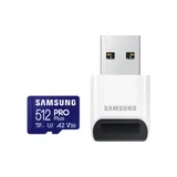 Samsung PRO Plus 512 GB microSDXC-Speicherkarte (2023) mit USB-Adapter
