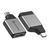 ALOGIC Ultra MINI USB-C (männlich) auf Displayport (weiblich) Adapter grau