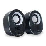 EQUIP 245333 Stereo-2.0-Lautsprecher, Black/White [Schwarz mit weiß]