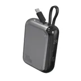 4smarts Powerbank Pocket mit USB-C Kabel 10000mAh - spacegrau 