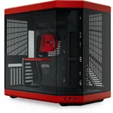 HYTE Y70 Zweikammer ATX Midi Tower Gaming Gehäuse Rot mit Glasfenster
