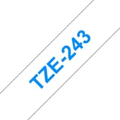 Brother TZe-243 Schriftband 18mm x 8m. blau auf weiß. selbstklebend