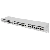 24-Port Cat6a Patchpanel, geschirmt, 24 Ports, FTP, 1 HE, Klemmleisten mit 90°