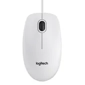 Logitech B100 Kabelgebundene Maus Weiß Bulk