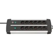 brennenstuhl 1391000912 Premium ALU-Line 12-fach Duo Steckdosenleiste 3m