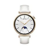 Huawei Watch GT 4 Smartwatch 41mm (Aurora) gold, White Leather AMOLED-Display
