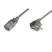 Digitus AK-440100-050-S Kaltgerätekabel 1x Schukostecker (90° gedreht) auf 1x C13 Buchse, 5m, schw.