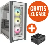 Corsair iCUE 5000X RGB Mid-Tower ATX Gaming Gehäuse + Gratis Netzteil RM750x
