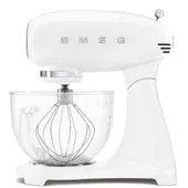 SMEG SMF13WHEU 50s Style Küchenmaschine Full-Color Weiß, Glasschüssel 