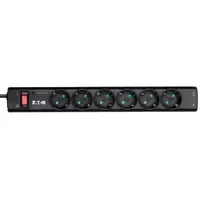 EATON Protection Strip 6 DIN Steckdosenleiste mit Telefonschutz schwarz