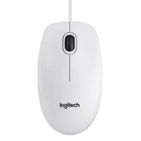 Logitech B100 Kabelgebundene Maus Weiß Bulk