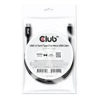 Club 3D USB 3.2 Gen1 Typ-C auf Micro USB Kabel 1m St./St. schwarz