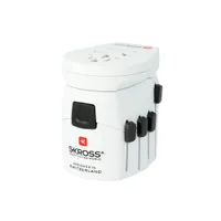 SKROSS World Adapter Pro World & USB 3-polig (7A) Reiseadapter