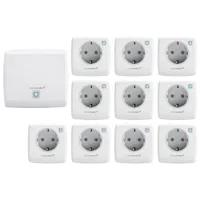 Homematic IP Starter Set • 10x Schaltsteckdose Smart Plug HMIP-PS2 • Access Point