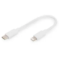 DIGITUS Daten- und Ladekabel USB-C zu Lightning, 0,15m, weiß 