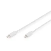 DIGITUS Daten- und Ladekabel USB-C zu Lightning, 2m, weiß 