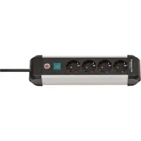 Brennenstuhl Premium-Alu-Line Steckdosenleiste 4-fach 1,8m silber/schwarz 