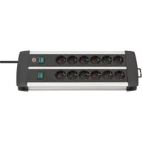 Brennenstuhl Premium-Alu-Line Steckdosenleiste 12-fach 3m silber/schwarz 