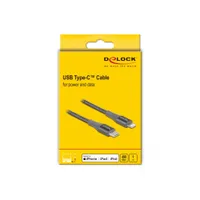 Delock Daten- und Ladekabel USB Type-C zu Lightning für iPhone, iPad grau 1 m