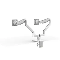 Humanscale M2.1 Monitorarm mit Doppelklemmhalterung, weiß