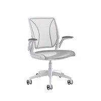 Humanscale World Chair Schreibtischstuhl mit weichen Rollen, weiß