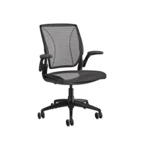 Humanscale World Chair Schreibtischstuhl mit weichen Rollen, schwarz