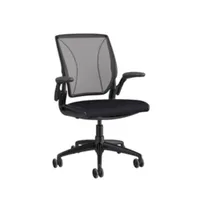 Humanscale World Chair Schreibtischstuhl mit Teppichrollen, schwarz