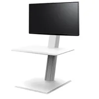 Humanscale QuickStand Eco für ein Monitor, große Tastaturablage, weiß