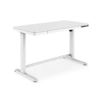 DIGITUS Elektrisch höhenver. Schreibtisch mit USB-Ladestation und Schublade