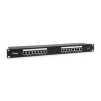 EQUIP 326417 Cat.6 Geschirmtes Patch Panel, Schwarz