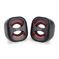 EQUIP 245331 Mini USB-Lautsprecher, Black/Red [Schwarz und Rot]