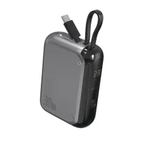 4smarts Powerbank Pocket mit USB-C Kabel 10000mAh - spacegrau 