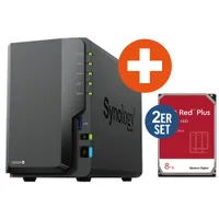 Synology Diskstation DS224+ NAS System 2-Bay inkl. 2x 8 TB WD Red Plus WD80EFPX