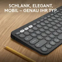 Logitech Pebble Keys 2 K380S Graphite - Minimalistische kabellose Tastatur 