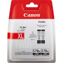Canon PGI-570XL PGBK pigmentiertes Schwarz Tintenpatrone Doppelpack - 0318C007