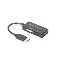 DIGITUS DisplayPort 3in1 Adapterr DP/HDMI+DVI+VGA
