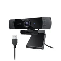 Aukey PC-LM1E Stream Series Dual-Mic Full HD Webcam with 1/3 ?-CMOS Sensor  black
