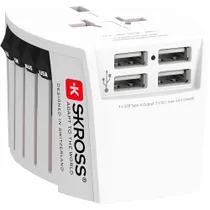 SKROSS World Adapter Pro + Reise Adapter USB 4xA 3-polig (7A)