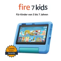 Amazon Fire 7 Kids Tablet (2022) WiFi 16 GB, mit blauer Hülle, ohne Werbung