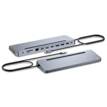 i-tec C31FLAT2PDPRO Metal Ergonomic 4K 3x Display, PD 100W